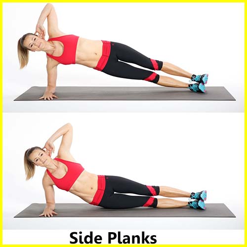 Best exercises for muffin top and love handles - Side Planks